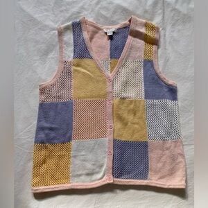 Christopher and Banks Pastel Knit Vest